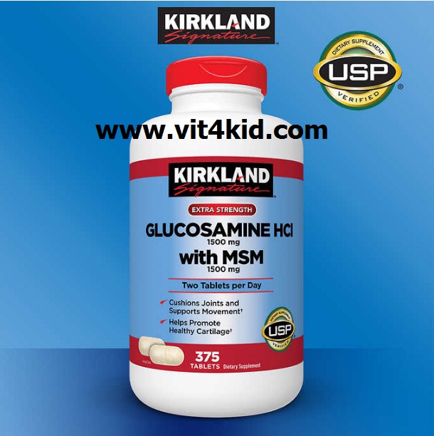 Glucosamine 1500mg+MSM 1500mg 375เม็ด 6เดือน บรรเทาไขข้อเริ่มเสื่อม ลดการปวดเข่า (สำหรับผู้เริ่มปวดเข่า, นักกีฬา) เพิ่มคอลลาเจนให้ผิวยืดหยุ่นกระชับ (exp.Nov2027)