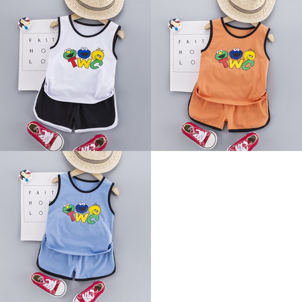 ha1608 เสื้อกล้าม+กางเกง size 80-110 จำนวน 4 ตัวต่อแพ็ค
