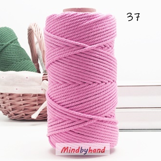 เชือกคอตตอล สี 37 สีชมพูนม