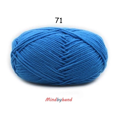 Milk Cotton เส้น4ply สีพื้น 71 Drak Blue