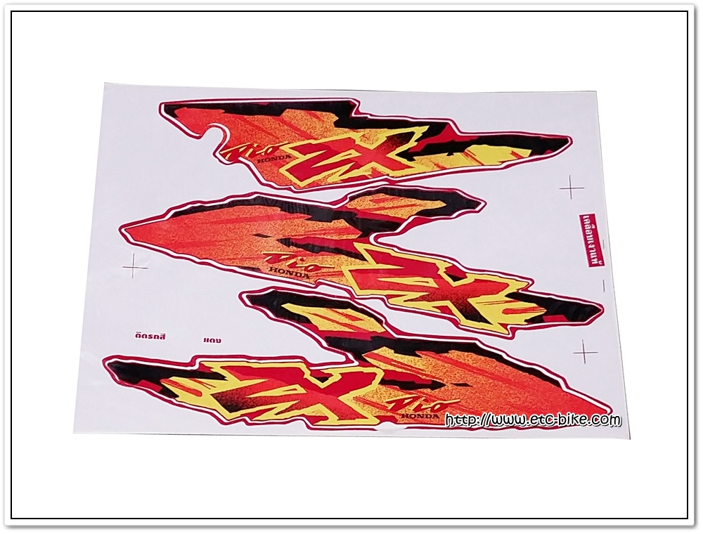 สติ๊กเกอร์ DIO-ZX ปี 2001 ติดรถสีแดง