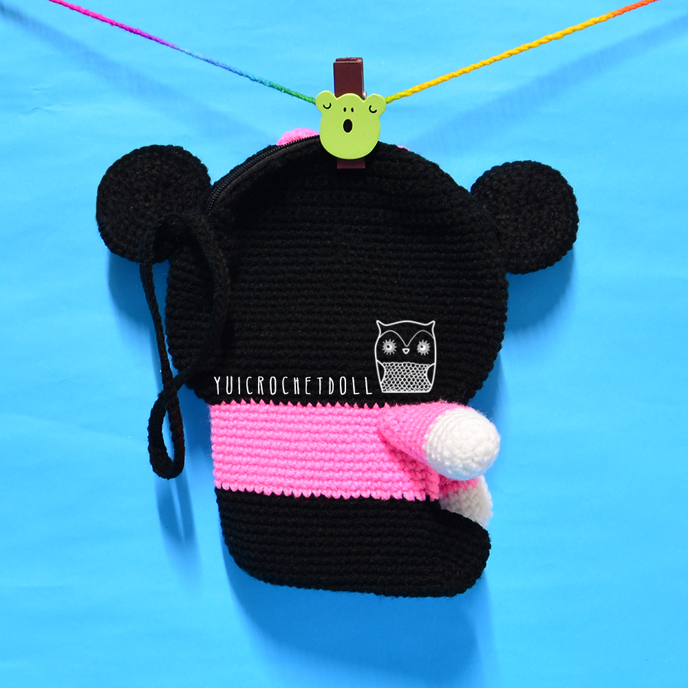 กระเป๋าไหมพรม สายคล้องมือ มินนี่เม้าส์