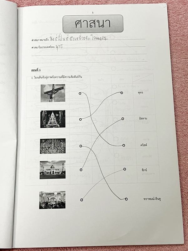 ►หนังสือเรียนป.6◄ หนังสือ Vision Center สังคม ป.6 เทอม 1 มีสรุปเนื้อหา โจทย์แบบฝึกหัด จดครบเกือบทั้งเล่ม จดละเอียด ด้านหลังมีข้อสอบวัดความรู้ปลายภาค ยังไม่ได้ทำ ไม่มีเฉลย