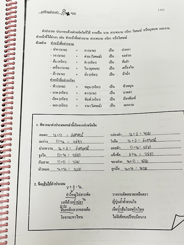 ►ครูหญิง◄ หนังสือเรียนปรับพื้นฐานภาษาไทย ม.ต้น สรุปหลักภาษา และหลักการใช้ไวยากรณ์ในวิชาภาษาไทย มีหลักการสังเกต และหลักการทำโจทย์เยอะมาก มีเนื้อหาและโจทย์ยากลึกถึงเตรียมตัวสอบเข้า ม.4 ร.ร.ดัง จดครบเกือบทั้งเล่ม จดละเอียด หนังสือเล่มใหญ่