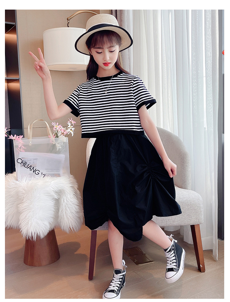 dr5207 เสื้อ+กระโปรง เด็กโต 3 ตัวต่อแพ็ค 110-170 (เลือกไซส์ได้ให้ครบแพ็ค)