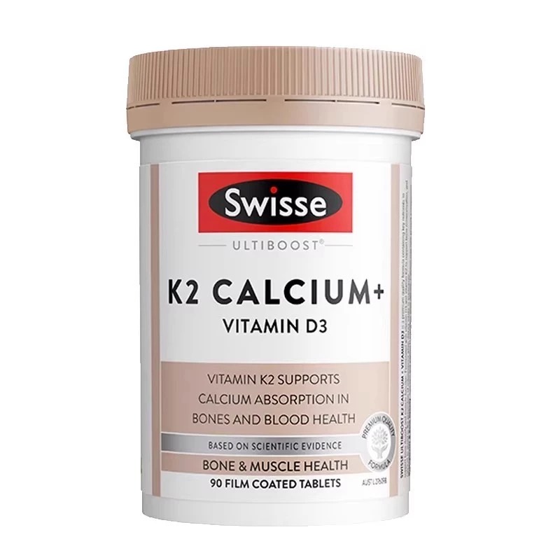 พร้อมส่ง แคลเซียม K2 บำรุงกระดูกและฟัน Swisse Ultiboost K2 Calcium + Vitamin D3 90 Tablets