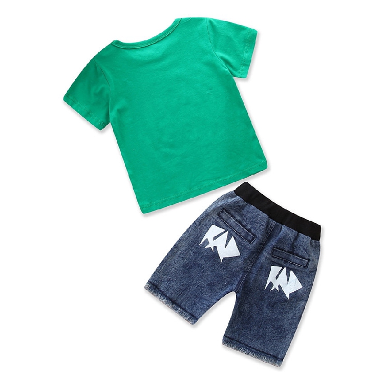 km3061 เสื้อ+กางเกงยีนส์ size 80-120 5 ชุดต่อแพ็ค