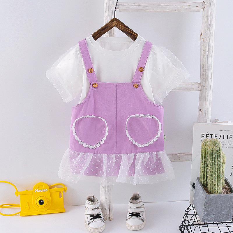 ha1534 เสื้อ+กระโปรงเอี๊ยม size 80-120 จำนวน 5 ตัวต่อแพ็ค