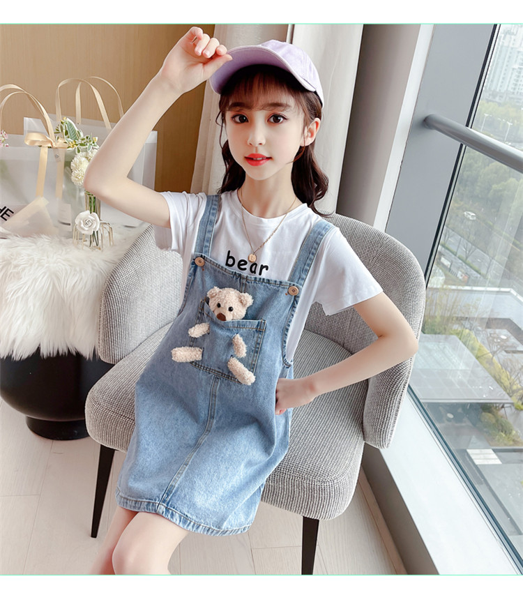 dr4864 เอี๊ยมยีนส์ ไม่รวมเสื้อ เด็กโต 3 ตัวต่อแพ็ค 110-170 (เลือกไซส์ได้ให้ครบแพ็ค)