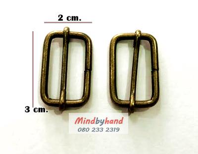 ห่วงปรับสาย สีบลัสทอง ขนาด 3 cm.