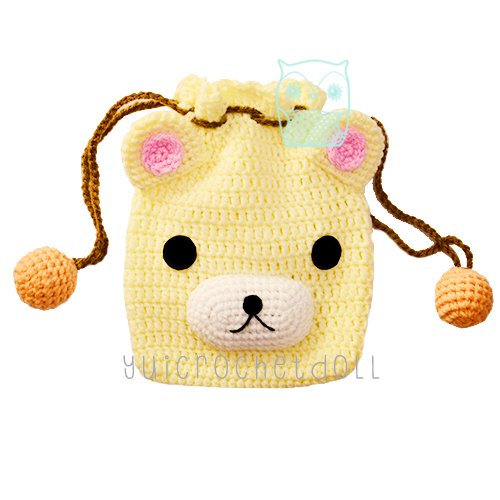 แพทเทิร์นกระเป๋าหูรูดไหมพรม ชุด 1 Drawstring Crochet Bag Pattern 1