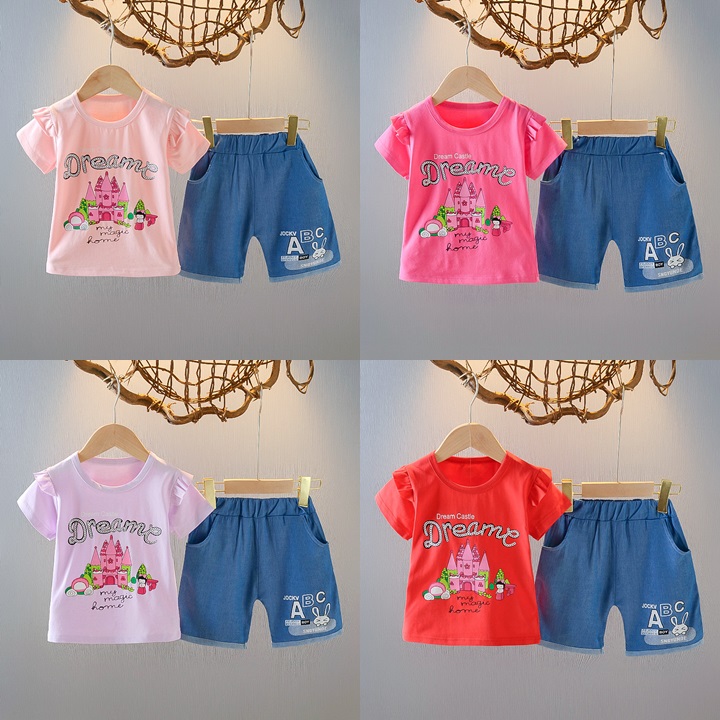 ha1365 เสื้อ+กางเกง size 80-110 จำนวน 4 ตัวต่อแพ็ค
