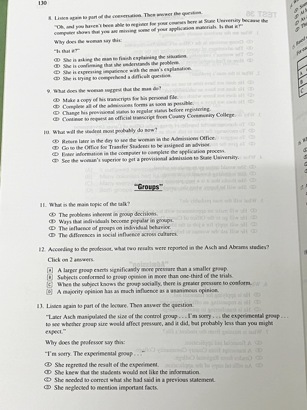 ►Fast English◄ หนังสือกวดวิชา Fast English เล่ม TOEFL : Listening มี Test ทั้งหมด 36 ชุด ไม่มีเฉลย ในหนังสือมีเขียนเล็กน้อย หนังสือเล่มหนาใหญ่