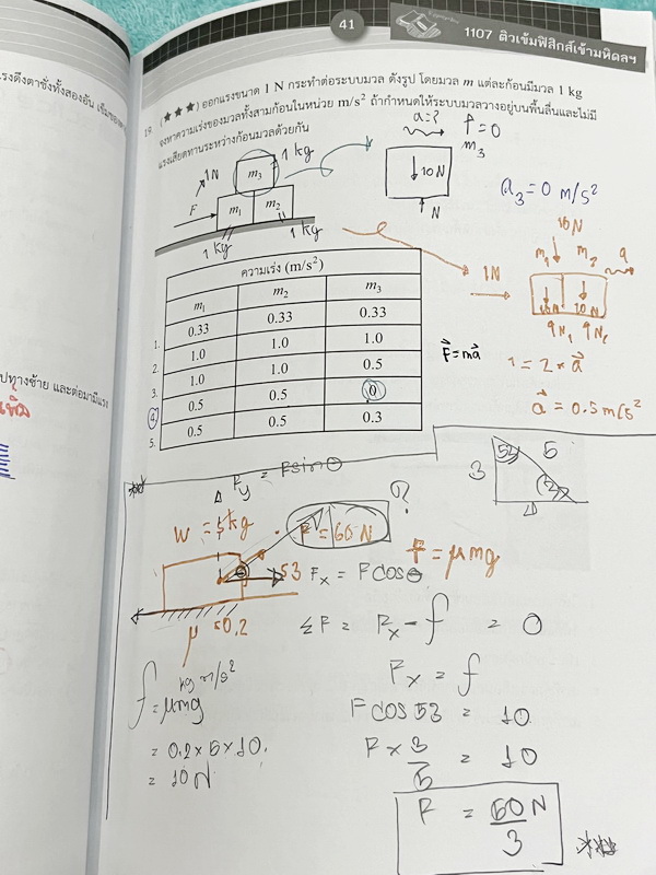 ►หนังสือสอบเข้ามหิดล,สอบเข้าจุฬาภรณ์◄ หนังสือกวดวิชาออนดีมานด์ ติวเข้มเข้ามหิดลและจุฬาภรณ์ วิชาฟิสิกส์ ในหนังสือมีสรุปเนื้อหาระดับชั้น ม.ต้น ทั้งหมด ม.1-2-3 มีแนวข้อสอบและโจทย์แบบฝึกหัด อาจารย์มีเน้น Key Idea สำคัญที่ควรจำ ในหนังสือมีจดบางหน้า จดละเอียด ด