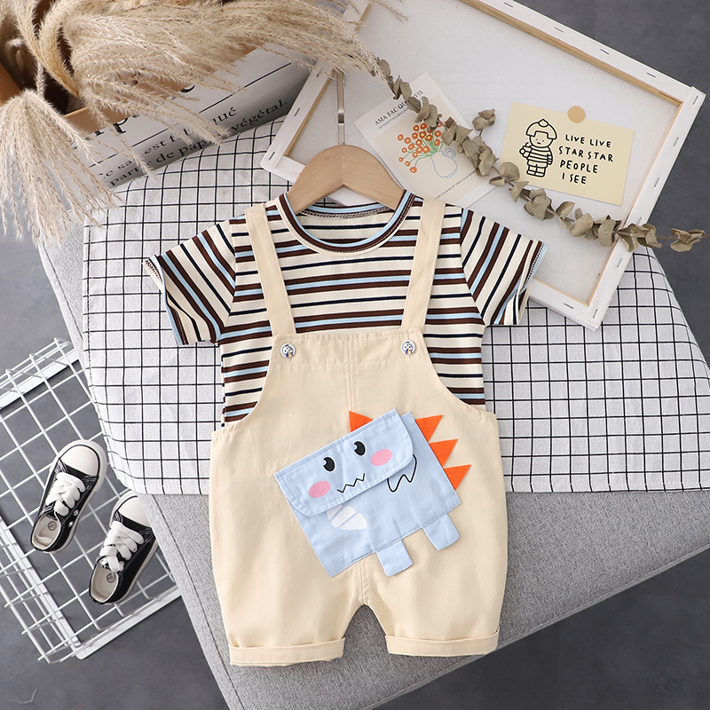 ha1356 เสื้อ+กางเกงเอี๊ยม size 80-120 จำนวน 5 ตัวต่อแพ็ค