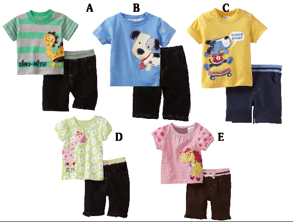 km1347 เสื้อ+กางเกง 5 ชุดต่อแพ็ค