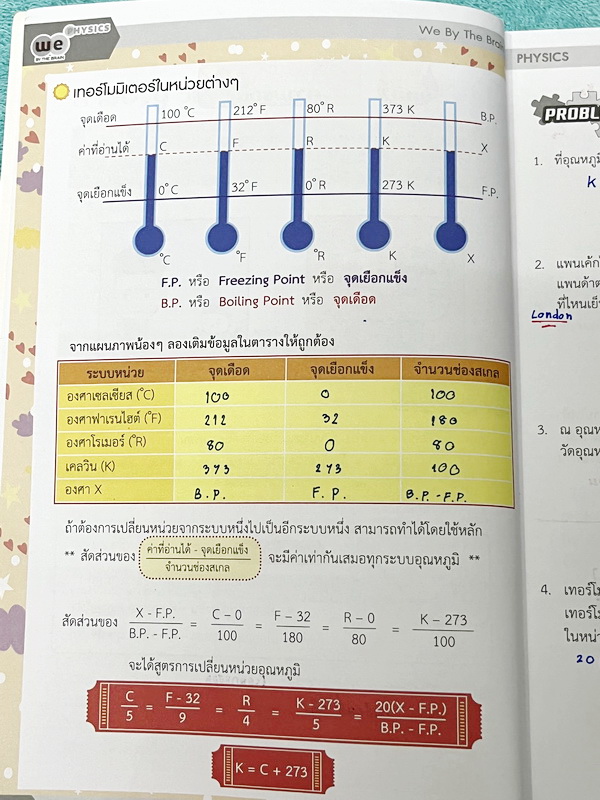 ►ฟิสิกส์ม.ต้น◄ หนังสือเรียนพิเศษ We Brain ระดับชั้นม.ต้น 5 เล่ม มีสรุปเนื้อหา สูตรสำคัญรวมถึง Tips เทคนิคลัดของอาจารย์ มีโจทย์ทบทวนประจำบท และเฉลย Assignment อย่างละเอียด มีแสดงวิธีทำอย่างละเอียด จดบางหน้า จดละเอียด หนังสือพิมพ์สีสวยงามบางหน้า