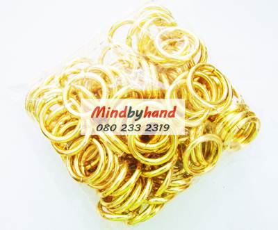 ห่วงเหล็กวงกลมสีทอง ขนาด 2.5 cm.