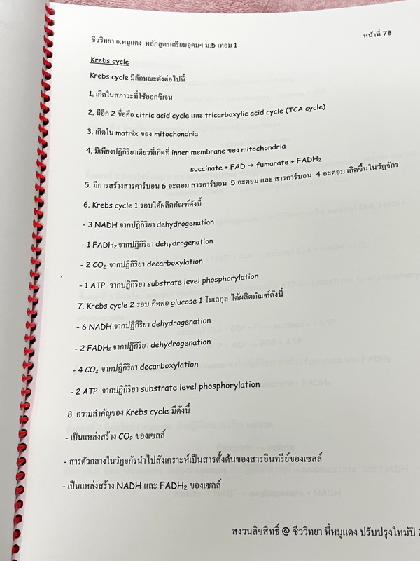 ►อ.หมูแดง◄ ชีววิทยาอาจารย์หมูแดง ชีววิทยา ม.5 เทอม 1 หลักสูตรเตรียมอุดม จดเล็กน้อย เนื้อหาตีพิมพ์สมบูรณ์ทั้งเล่ม หนังสือใส่ปกสันเกลียว เปิดอ่านง่าย หนังสือเล่มหนาใหญ่