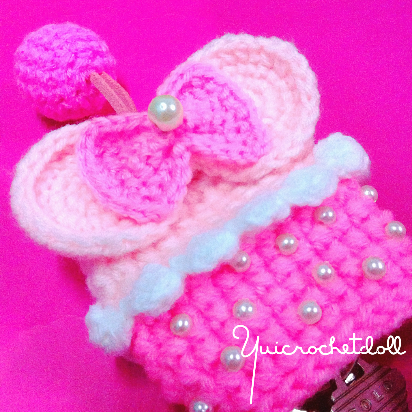 ที่ครอบพวงกุญแจ โบว์ชมพู