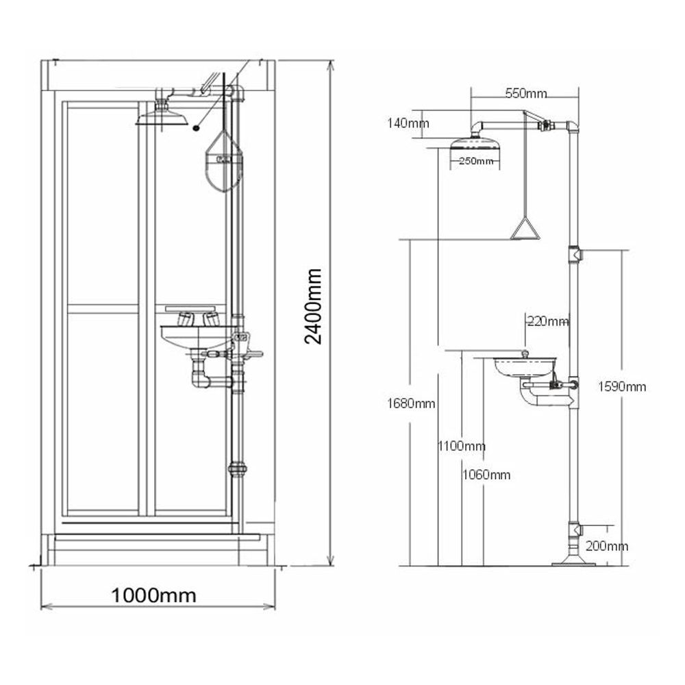 ตู้ชำระล้างร่างกายฉุกเฉิน RG-M100