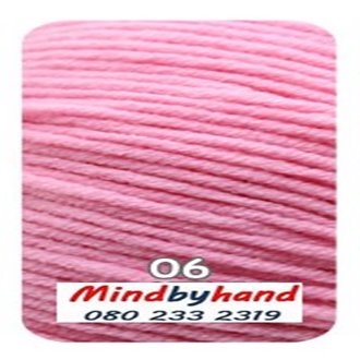 ไหมพรมคอตตอลนม รหัสสี 06 Pinkish