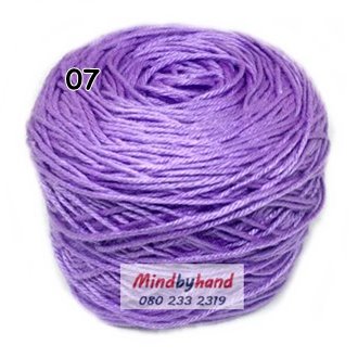 ไหมอินโด 50 กรัม สี 07 สีม่วงอ่อน