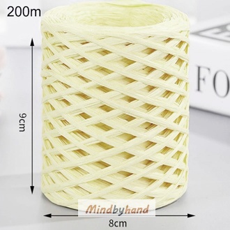 ไหมราเฟียร์ (Raffia yarn) สีครีมเหลือง