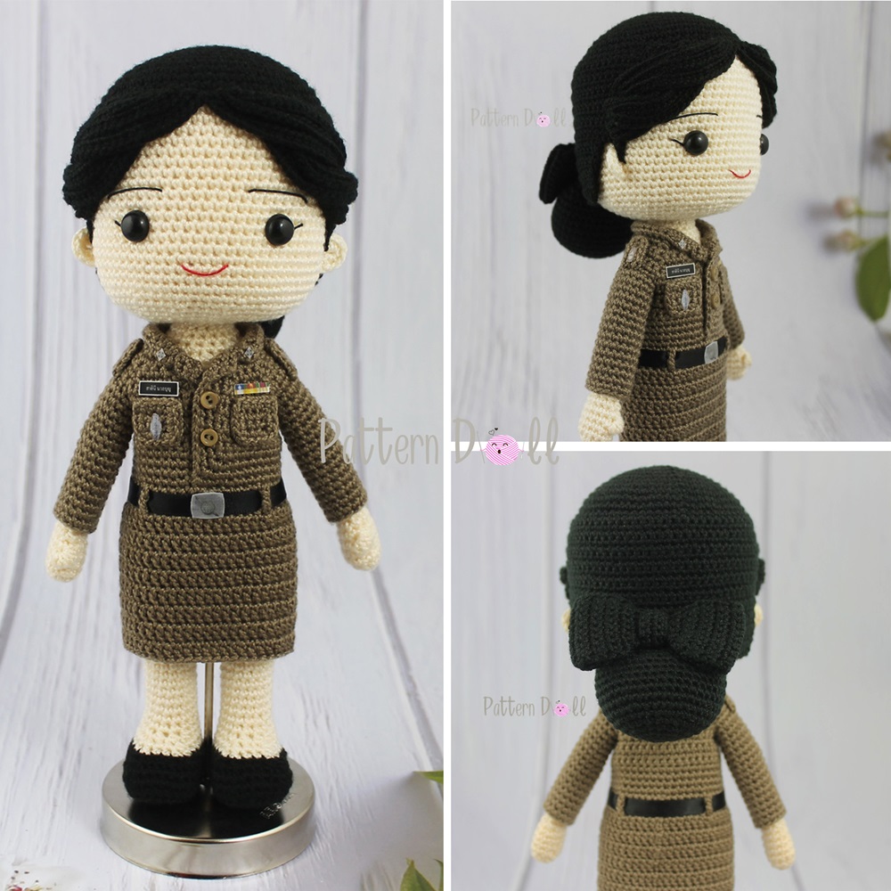 หนังสืองานฝีมือตุ๊กตาถักโครเชต์ชุดอาชีพ เซตที่ 1