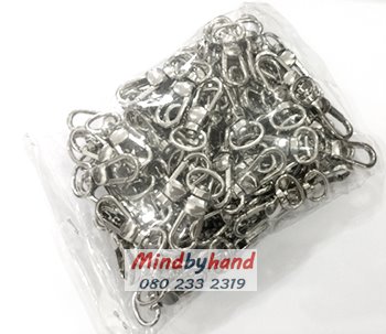 ตะขอก้ามปู สีเงิน ขนาด 3.5 ซม.