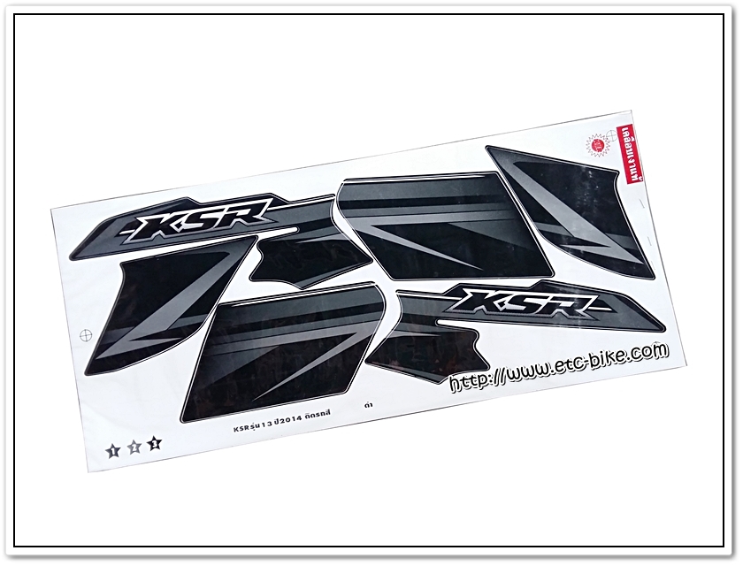 สติ๊กเกอร์ KSR ปี 2014 รุ่น 13 ติดรถสีดำ
