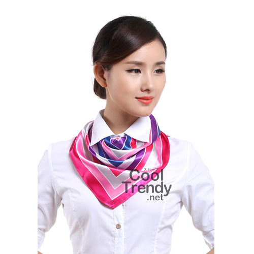 ผ้าพันคอจัตุรัส ผ้าพันคอ uniform รหัส S09 - size 60 x 60 cm