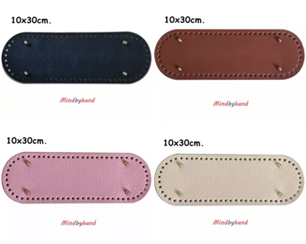 แผ่นหนังรองก้นกระเป๋าสำเร็จรูป ขนาด 10x30 cm. ทรงเหลี่ยม