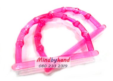 หูกระเป๋าพลาสติก ตัว D ลายข้อไผ่