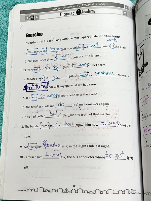 ►Enconcept◄ หนังสือเรียนพิเศษครูพี่แนน Enconcept วิชาภาษาอังกฤษ ม.ต้น Junior Grammar Book and Exercises สรุปแกรมม่าภาษาอังกฤษระดับชั้น ม.ต้น จดครบเกือบทั้งเล่ม จดละเอียด มีกฎเหล็ก + เทคนิคลัดการจำแกรมม่าหลายข้อ หนังสือเล่มหนาใหญ่