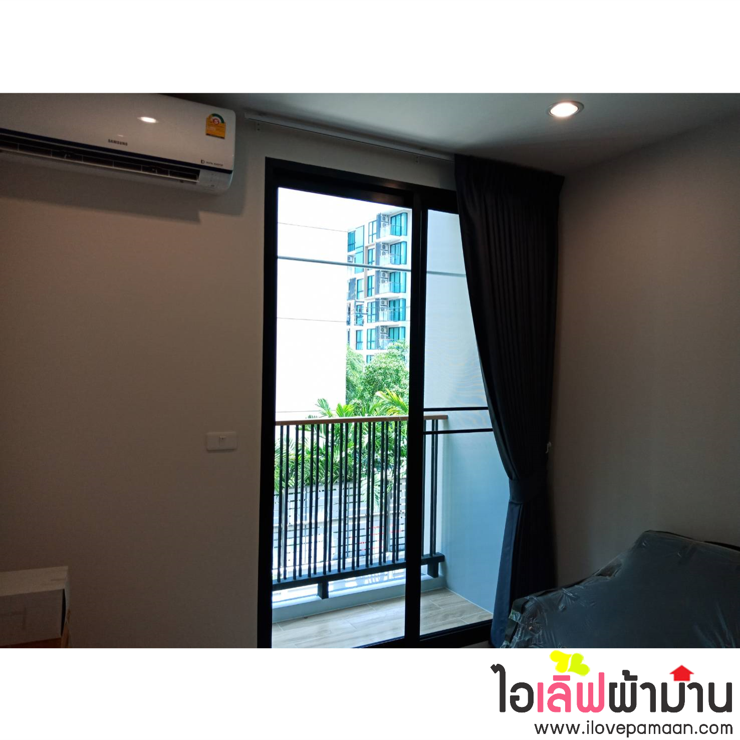 [C207] Zelle รัตนาธิเบศร์ 2 ม่านจีบ ม่านพับ