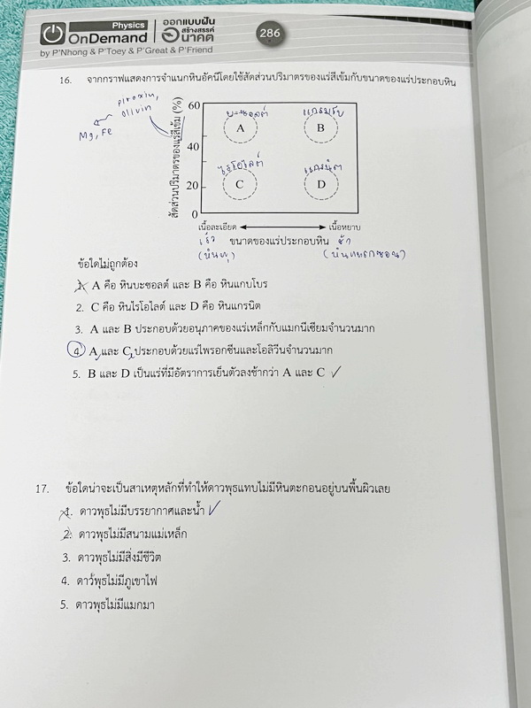 ►สอบเข้ามหิดล ,สอบเข้าจุฬาภรณ์◄ หนังสือกวดวิชา Ondemand พี่โหน่ง พี่เต้ย พี่เกรท ออนดีมานด์ Upskill ตะลุยโจทย์ฟิสิกส์สอบเข้ามหิดล จุฬาภรณ์ และโรงเรียนแข่งขันสูง ในหนังสือมีโจทย์รวมทั้งหมด 12 ชุด โจทย์มีความยากระดับ Advanced บางข้อมีตัวเลือกที่ถูกต้อง 2 ข้
