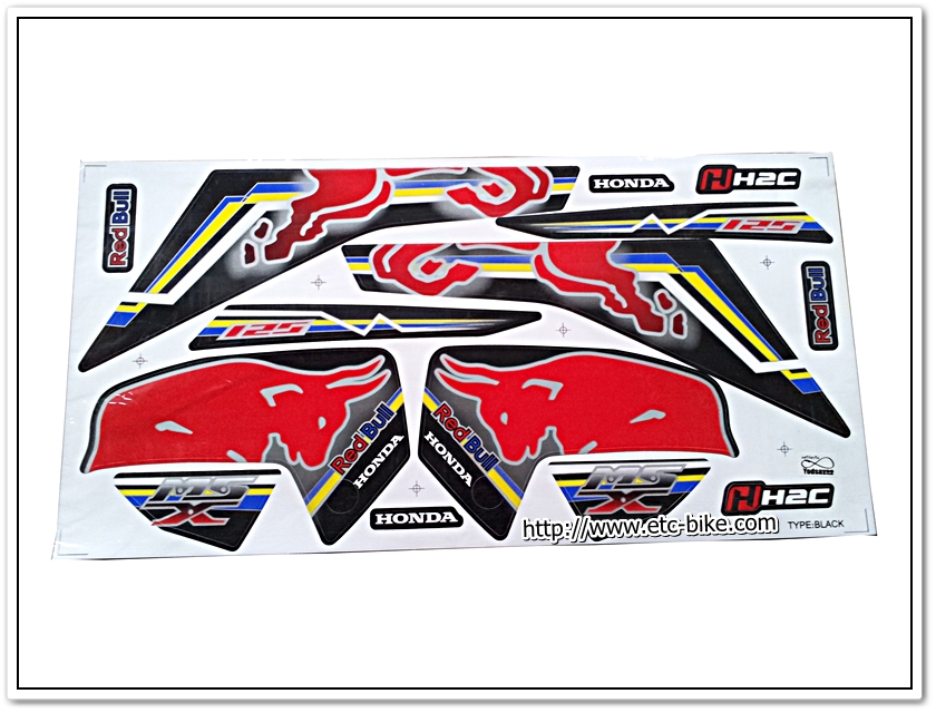สติ๊กเกอร์ MSX-REDBULL ติดรถสีดำ