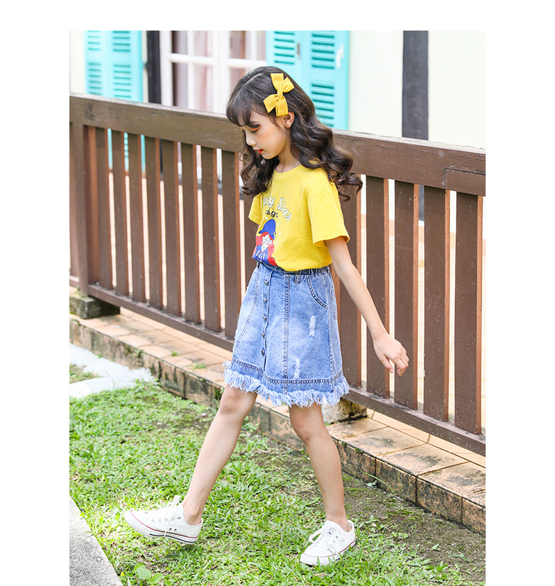 mu454 กระโปรงยีนส์ 3 ตัวต่อแพ็ค เด็กโต size 120-170 (เลือกให้ครบแพ็ค)