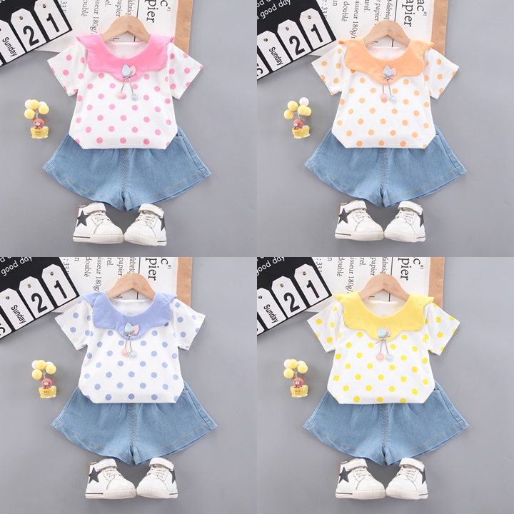ha1388 เสื้อ+กางเกง size 80-110 จำนวน 4 ตัวต่อแพ็ค
