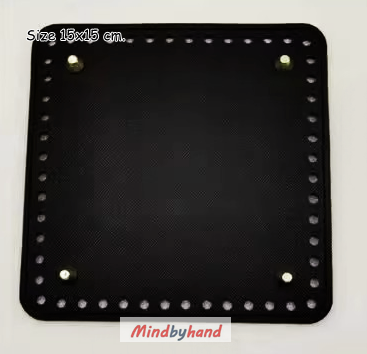 แผ่นหนังรองก้นกระเป๋าสำเร็จรูป ขนาด 15x15 cm. สี่เหลี่ยม