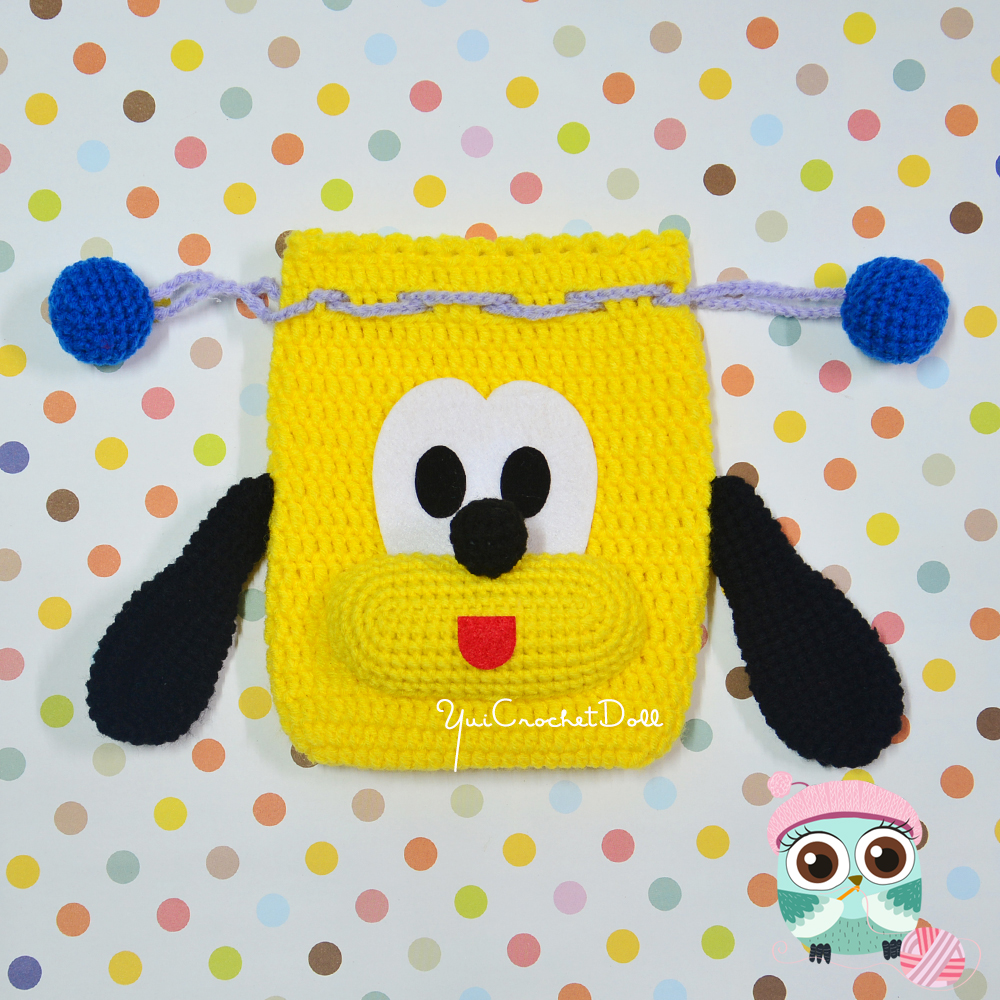 กระเป๋าหูรูดไหมพรม เบบี้พลูโต Baby Pluto Drawstring Crochet Bag