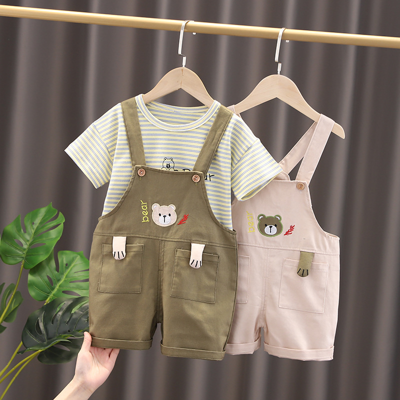 ha1532 เสื้อ+กางเกงเอี๊ยม size 80-120 จำนวน 5 ตัวต่อแพ็ค