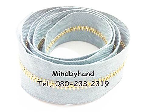 ซิปฟันเหล็ก No.5 ฟันสีทอง