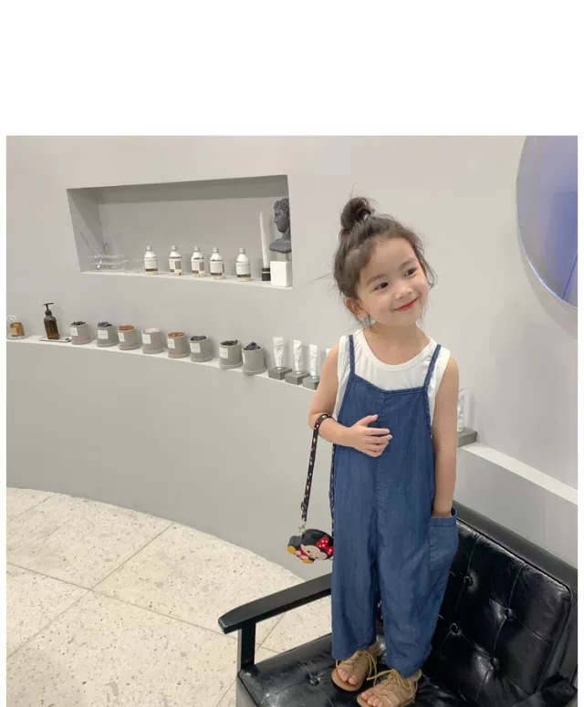 yw1364 เอี๊ยมยีนส์ขายาว ไม่รวมเสื้อ size 7-15 5 ชุดต่อแพ็ค (เลือกไซส์ได้ ให้ครบแพ็ค)