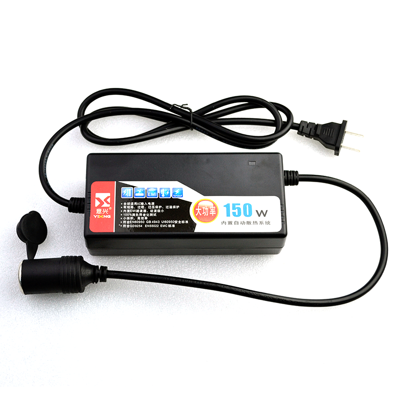 AC/DC อแดปเตอรแปลงไฟ 220v เป็น 12v 13A ที่จุดบุหรี่รถยนต์ (150w)