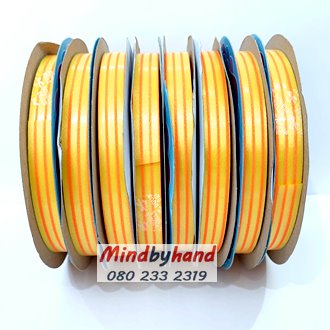 ริบบิ้นพับเหรียญโปรยทาน ลายเส้น