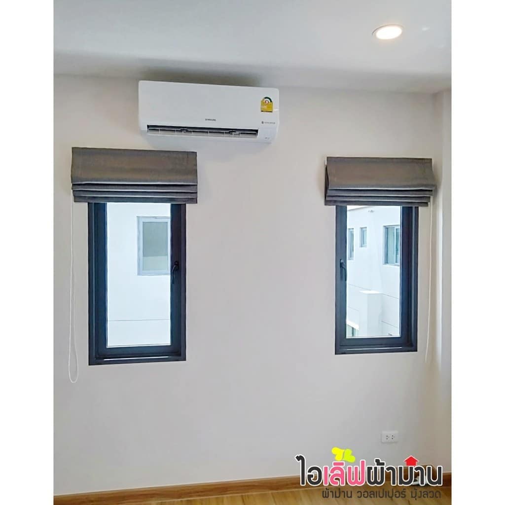 [H467] Centro ราชพฤกษ์-แจ้งวัฒนะ ม่านจีบ ผ้ากันแดด+ผ้าโปร่ง ม่านพับ มู่ลี่ไม้ ตกแต่งเสร็จ