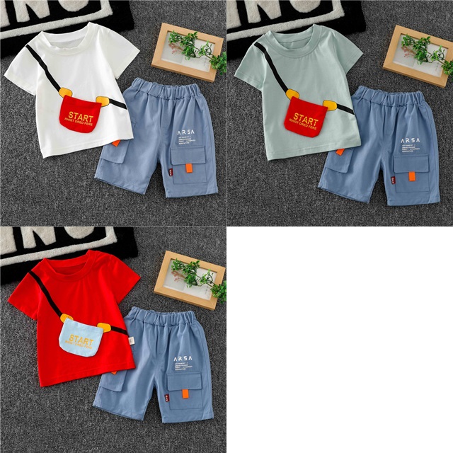 ha1431 เสื้อ+กางเกง size 90-120 จำนวน 4 ตัวต่อแพ็ค