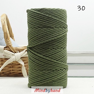 เชือกคอตตอล สี 30 สีเขียวทหาร